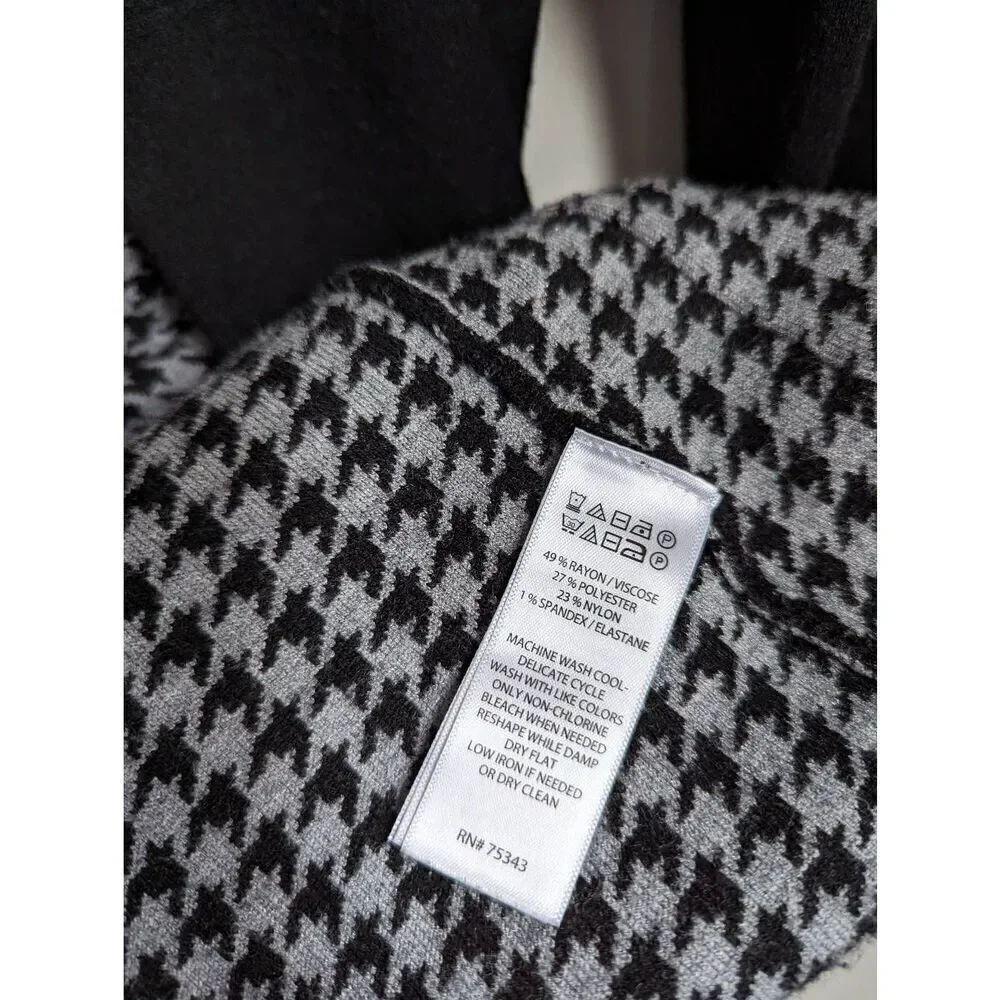 H by Halston One button hounds tooth cardigan size Small